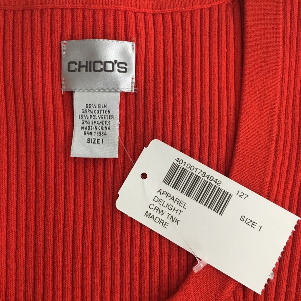 Chico’s red pullover/vest